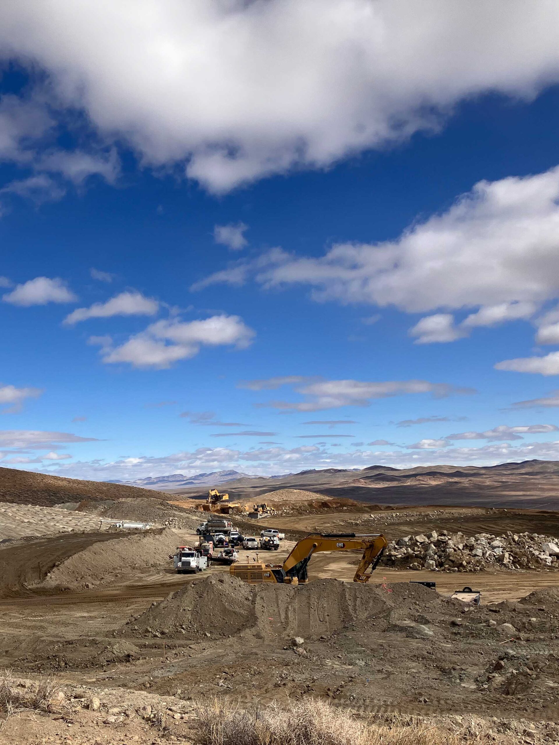 large scale excavation earthwork nevada desert